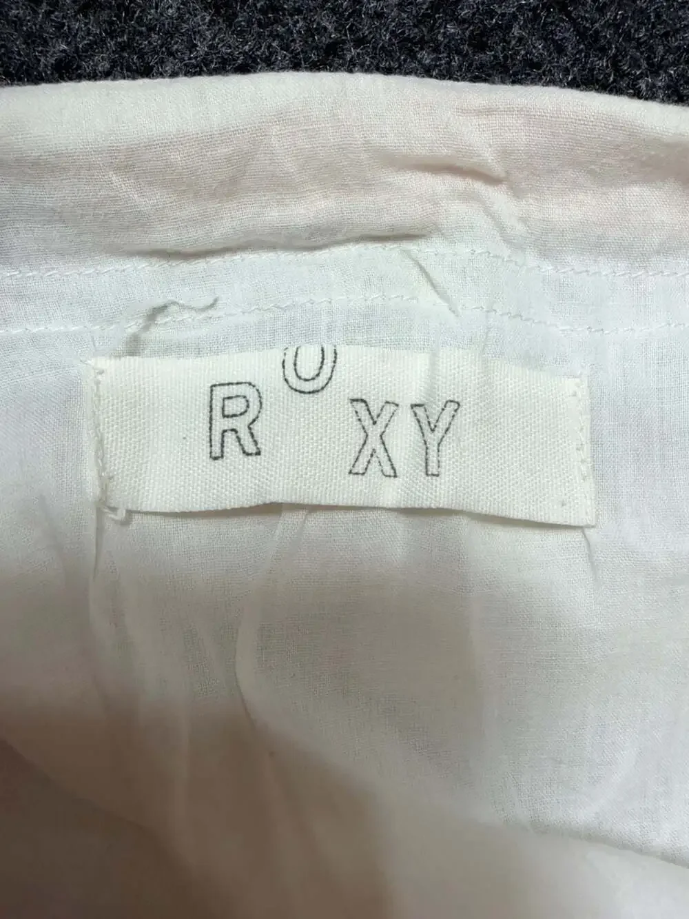 Roxy White Cotton Skirt with Pink Trim and Embroidered Heart